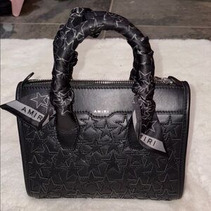 AMIRI Black Star Pattern Satchel